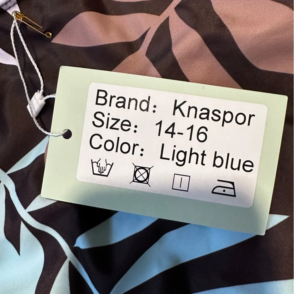 Knaspor One Piece Swim Dress Modest Swimsuit Size 14-16 - Picture 9 of 12